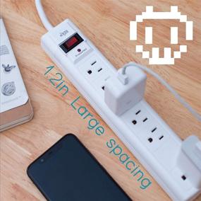 img 1 attached to 💡 KMC 6-Outlet Surge Protector Power Strip, 2-Pack: 1200 Joules, 6ft Cord, Overload Protection - Купить сейчас!