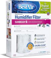 🌬️ bestair h65-pdq-4 extended life humidifier replacement paper wick filter, compatible with holmes, sunbeam, white-westinghouse, ge & bionaire models, 8.2" x 2.7" x 10", single pack логотип