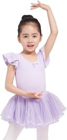 img 4 attached to Dancina Purple Active Girls' Leotard with Sleeves and Lining