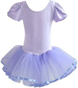 img 1 attached to Dancina Purple Active Girls' Leotard with Sleeves and Lining