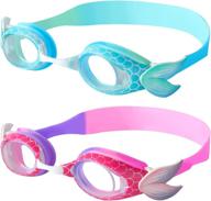 🏊 dimore 2 pack kids swimming goggles: no leaking, anti fog, uv protection swim glasses for boys & girls (ages 3-16) logo