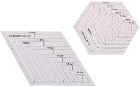 img 1 attached to JiaUfmi Quilting Patchwork Ruler Set - Ideal Acrylic Tools for Quilters, Crafts, Sewing, and Handmade Projects (Triangle, Hexagon, 45 Degrees, 60 Degrees)