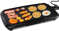 🌟 aigostar 1500w electric griddle nonstick pancake griddle indoor grill 8-serving 5-level control with adjustable temperature & oil drip tray for easy cleaning, 20” x 10” family-sized, black логотип