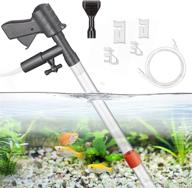 🐠 taoat fish tank gravel cleaner with air-pressing button, long nozzle aquarium cleaner for sand washing, water change, and algae cleaning – adjustable water flow controller and algae scraper included logo