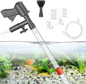 img 4 attached to 🐠 TAOAT Fish Tank Gravel Cleaner with Air-Pressing Button, Long Nozzle Aquarium Cleaner for Sand Washing, Water Change, and Algae Cleaning – Adjustable Water Flow Controller and Algae Scraper Included