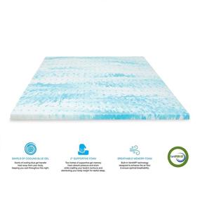 img 2 attached to Upgrade Your Sleep: BioPEDIC 2-Inch 🛏️ Gel Swirl Memory Foam Mattress Topper, Twin