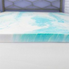 img 1 attached to Upgrade Your Sleep: BioPEDIC 2-Inch 🛏️ Gel Swirl Memory Foam Mattress Topper, Twin