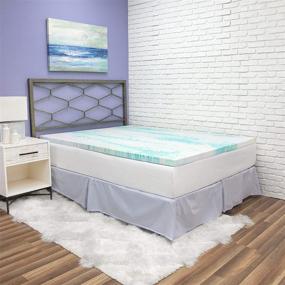 img 3 attached to Upgrade Your Sleep: BioPEDIC 2-Inch 🛏️ Gel Swirl Memory Foam Mattress Topper, Twin