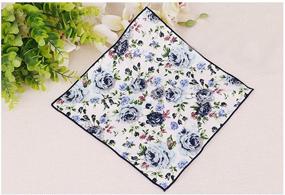 img 1 attached to BonjourMrsMr Business Casual Floral Handkerchiefs Men's Accessories