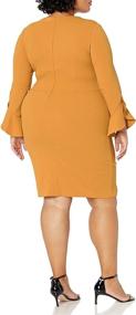 img 1 attached to Donna Morgan Women's Long Ruffle Sleeve Sheath Dress - Stylish Elegance for Every Occasion