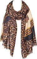 🐆 women's cheetah print scarf - lightweight animal scarves, large wrap shawl logo