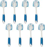 🧽 phyex 8-pack kitchen cleaning scrub brush set - ideal for dishes, pots, pans, sinks, and bathrooms. features comfortable long handle for effortless cleaning logo