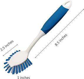 img 3 attached to 🧽 PHYEX 8-Pack Kitchen Cleaning Scrub Brush Set - Ideal for Dishes, Pots, Pans, Sinks, and Bathrooms. Features Comfortable Long Handle for Effortless Cleaning