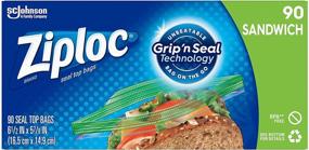 img 4 attached to 🥪 Ziploc Sandwich and Snack Bags: On-the-Go Freshness with 90 Count, Grip 'n Seal Technology for Easy Open and Close