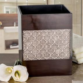 img 3 attached to 🗑️ Creative Scents Dahlia Bathroom Trash Can - Stylish Decorative Wastebasket - Durable Waste Paper Baskets Design - Space-Friendly Bath Rubbish Dust Bin - Elegant Shower Decor (Brown)