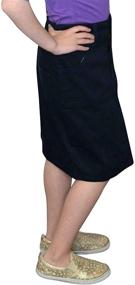 img 1 attached to Kosher Casual Modest Lightweight Stretch Girls' Clothing for Skirts & Skorts