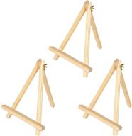 🎨 dolicer wooden easel stand 3 pack: adjustable tabletop easels for artists, adults & kids - portable & sturdy wood tripod easels for canvas, painting, and displaying photos logo