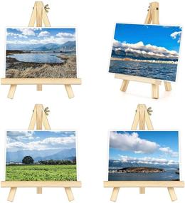 img 1 attached to 🎨 Dolicer Wooden Easel Stand 3 Pack: Adjustable Tabletop Easels for Artists, Adults & Kids - Portable & Sturdy Wood Tripod Easels for Canvas, Painting, and Displaying Photos
