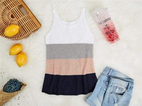 img 2 attached to 👚 Stylish Xineppu Girls Summer Striped Sleeveless Tops, Tees & Blouses for Girls' Clothing