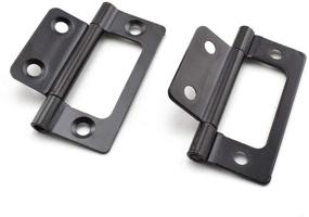 img 2 attached to 🚪 SDTC 4-Pack Non-Mortise Door Hinges - Bifold Butt Cabinet Hinges for Furniture, Windows, Cupboards, etc. - 2" x 0.9", Black (Includes Screws)