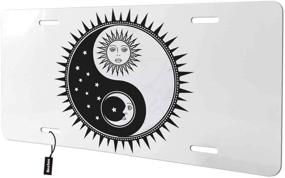 img 4 attached to Beabes Yin Yang Sun Moon Front License Plate Cover