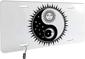 img 3 attached to Beabes Yin Yang Sun Moon Front License Plate Cover