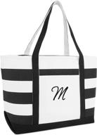 dalix striped satchel personalized ballent logo