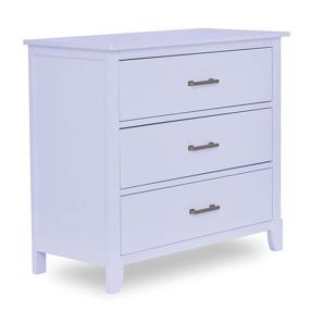 img 2 attached to Dream On Me Universal 3-Drawer Lavender Ice Dresser - Mid Century Modern Kids Bedroom Chest (Model 600-LI)