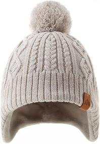 img 3 attached to 🧢 Fleece Lined Boys' Accessories - Beanies Earflap Upgrade in Hats & Caps: AHAHA