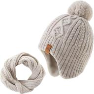 🧢 fleece lined boys' accessories - beanies earflap upgrade in hats & caps: ahaha logo