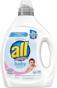 img 3 attached to 👶 All Liquid Laundry Detergent: Gentle, Unscented & Hypoallergenic for Baby, 2X Concentrated - 100 Loads!