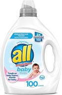 👶 all liquid laundry detergent: gentle, unscented & hypoallergenic for baby, 2x concentrated - 100 loads! logo