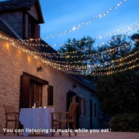 img 2 attached to 🎵 Enhance Your Celebrations with MYGOTO LED String Lights: Blue Speaker Music Sound, 200 LED Fairy Lights for Weddings, Parties, Gardens, Bedrooms, and Christmas Decorations!