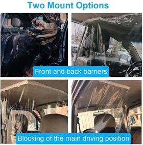 img 1 attached to 🚕 REKOBON Car Taxi Isolation Film: Transparent Protective Cover for Front and Rear, Anti-Saliva Partition Screen Net