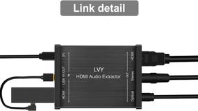 img 2 attached to 🔊 Извлекатель аудио HDMI: Конвертирует HDMI в HDMI и оптическое аудио, поддержка стерео-звука 3,5, 1080P/3D - идеально подходит для Fire Stick, Roku, Chrome Stick (с выходом USB 1A)