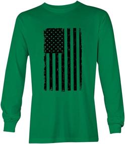 img 2 attached to Big Black American Flag Distressed Boys' Clothing and Tops, Tees & Shirts