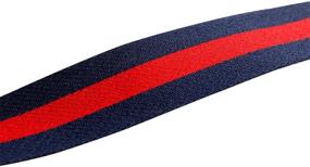 img 3 attached to Christmas Grosgrain Ribbon Striped in Dark Blue and Red - 3/8" x 50 yd by Ornerx