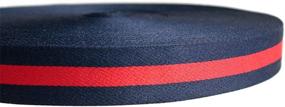 img 1 attached to Christmas Grosgrain Ribbon Striped in Dark Blue and Red - 3/8" x 50 yd by Ornerx