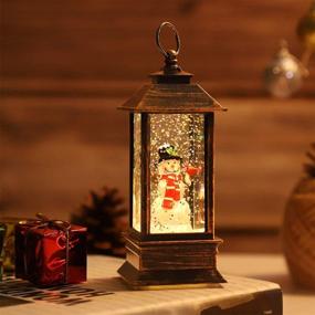 img 3 attached to 🎄 Christmas Snowflake Ball, Santa Lantern & Singing Snow Ball Decoration Kit - USB/Battery Powered Water Lamp with Flashing Music