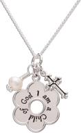 🌼 child of god daisy necklace for girls – sterling silver religious gift for baptism and first communion logo