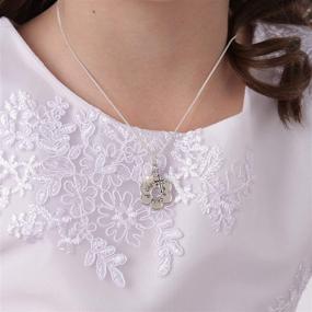 img 1 attached to 🌼 Child of God Daisy Necklace for Girls – Sterling Silver Religious Gift for Baptism and First Communion