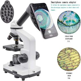 img 3 attached to 🔬 Starboosa Microscope for Kids Beginners: Lab Compound Monocular Microscopes with Optical Glass Lenses & LED Illumination - 80X-1600X Power, Smartphone Adapter Included