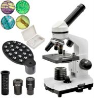 🔬 starboosa microscope for kids beginners: lab compound monocular microscopes with optical glass lenses & led illumination - 80x-1600x power, smartphone adapter included logo