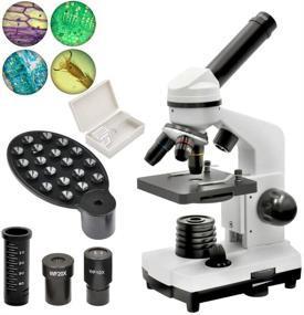 img 4 attached to 🔬 Starboosa Microscope for Kids Beginners: Lab Compound Monocular Microscopes with Optical Glass Lenses & LED Illumination - 80X-1600X Power, Smartphone Adapter Included