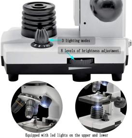 img 2 attached to 🔬 Starboosa Microscope for Kids Beginners: Lab Compound Monocular Microscopes with Optical Glass Lenses & LED Illumination - 80X-1600X Power, Smartphone Adapter Included