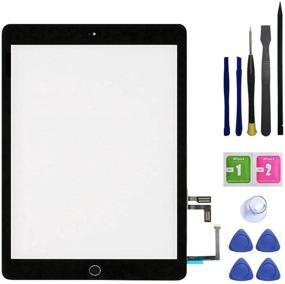 img 4 attached to FeiyueTech iPad 5 2017 5th Gen Screen Replacement 📱 Kit - Touch Digitizer Glass, Home Button, Tools - Black