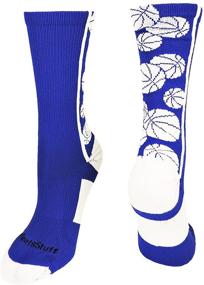 img 4 attached to 🏀 Crazy Basketball Logo Crew Socks by MadSportsStuff in Various Vibrant Colors
