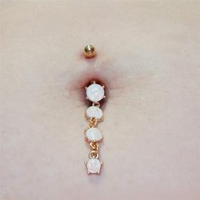 img 2 attached to 💎 COCHARM Surgical Piercing Barbells Jewelry for Women - Enhance Your Style