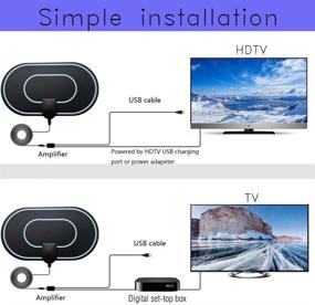 img 3 attached to Enhanced HD Digital HDTV Antenna: Newest Indoor Signal Booster, 200 Mile Range Amplifier VHF UHF Free Local High Definition TV Channels, Long Range Supports 4K Ultra HD, 12ft Coax Cable