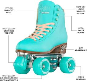 img 3 attached to 🛼 Crazy Skates Retro Roller Skates: Stylish Adjustable & Fixed Sizes for Women and Girls